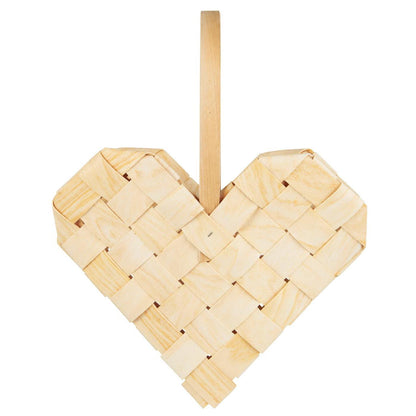 Corazón Trenzado de Madera Doble