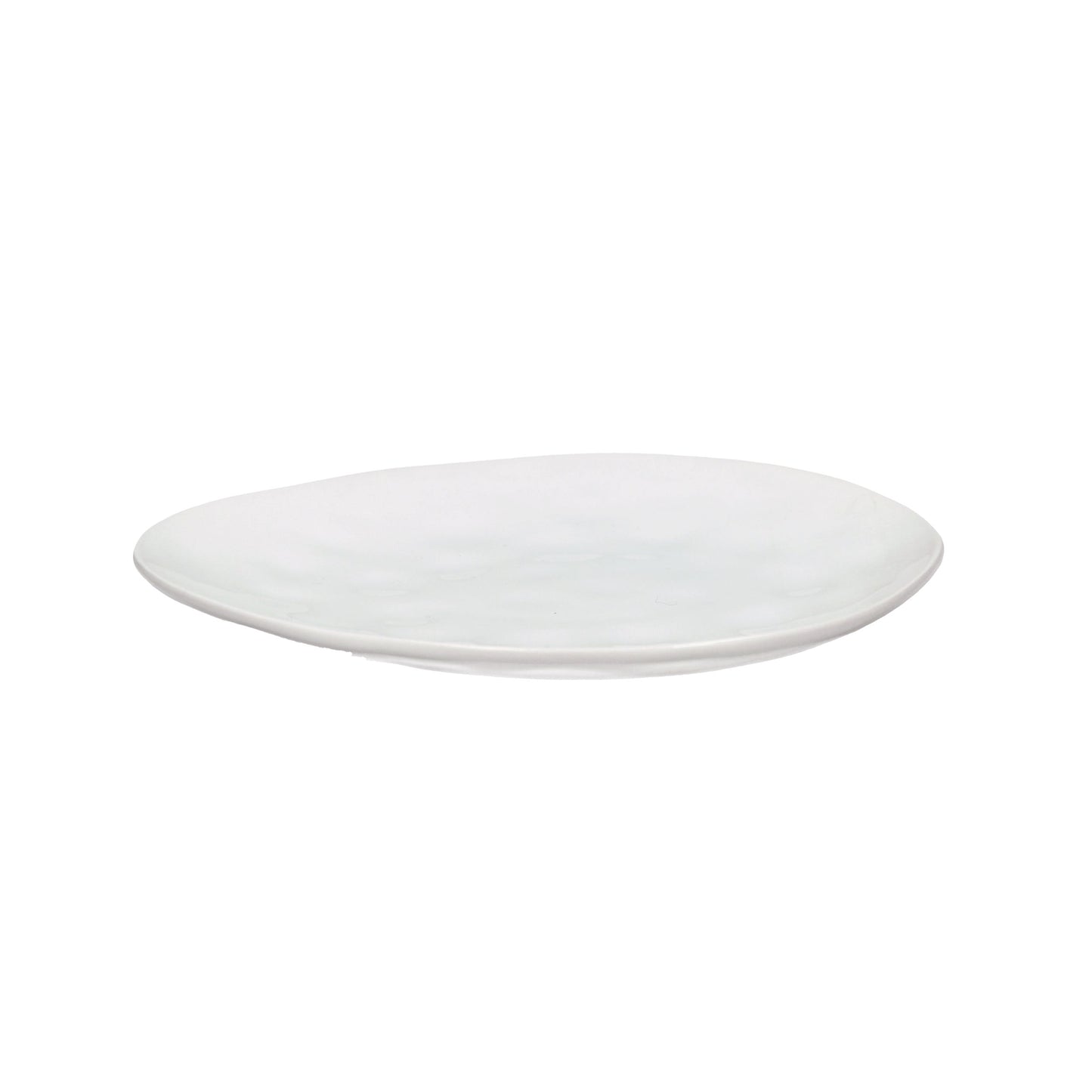 Loza Porcelino Blanco Ovalado Set de 6 Platos de Pan 16 cm