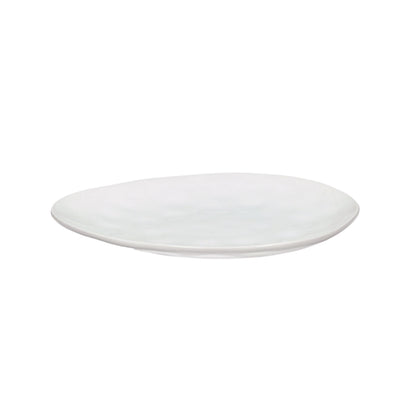 Loza Porcelino Blanco Ovalado Set de 6 Platos de Pan 16 cm