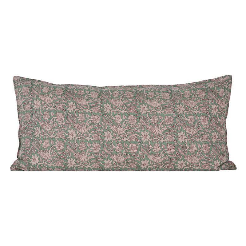 Funda Cojín Lino Jaipur Sauge 55x110 cm