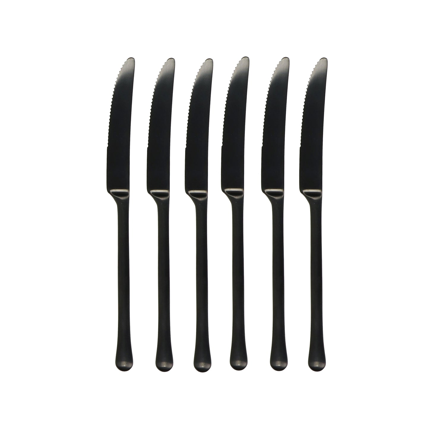 Cubierto Monet Negro Set de 6 Cuchillos