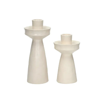 TIERNO Off White  Candelabro DIA 7,5 x H 13,8 cm
