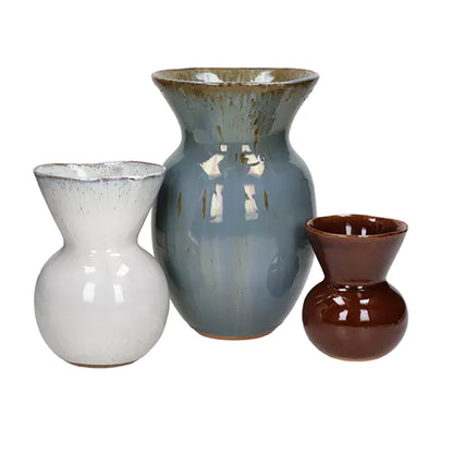 Florero Poppy Celeste Dia Ø17 H 27 cm