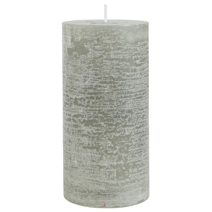 Vela Rústica Gris Claro Ø:7 cm H:14 cm