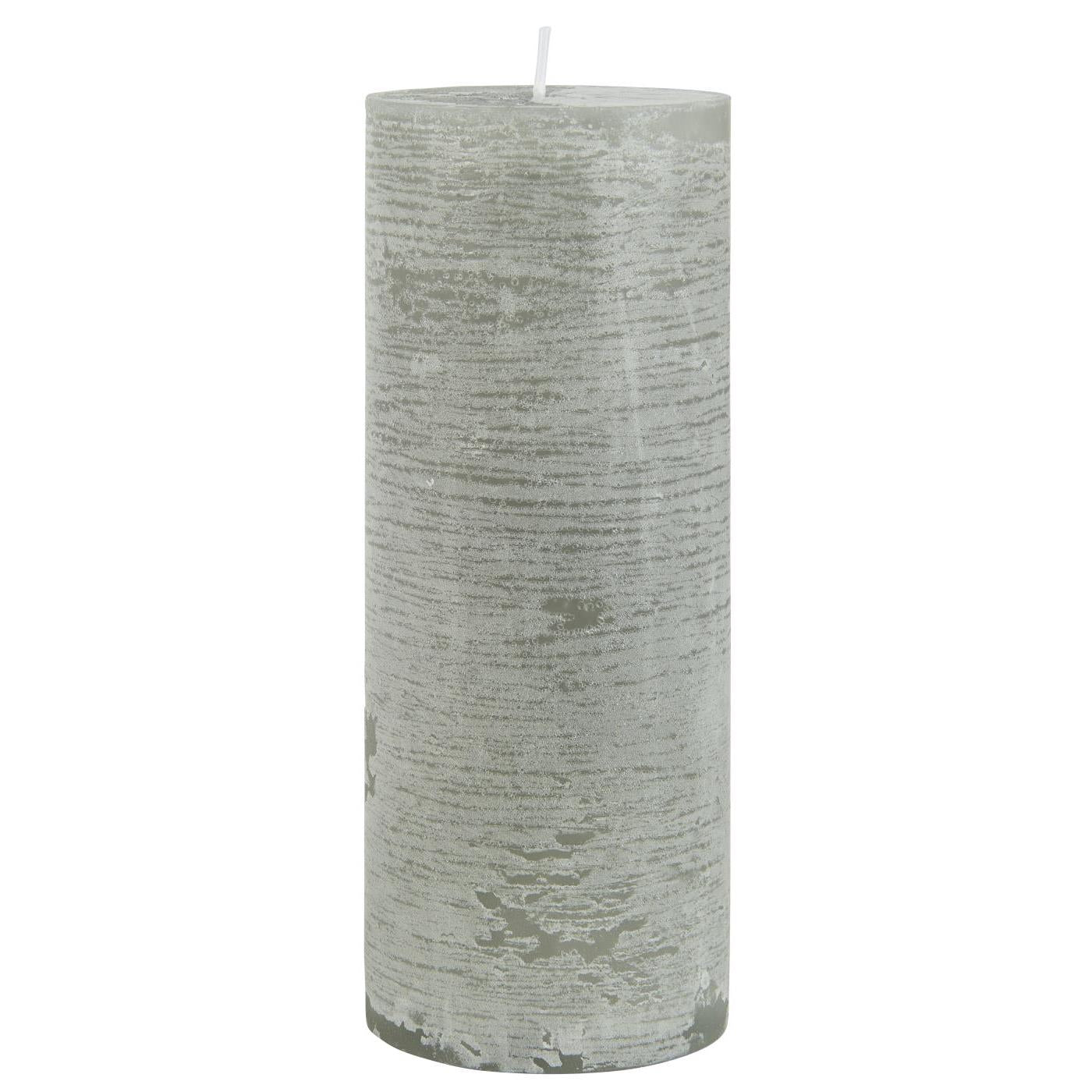 Vela Rústica Gris Claro Ø:7 H:18