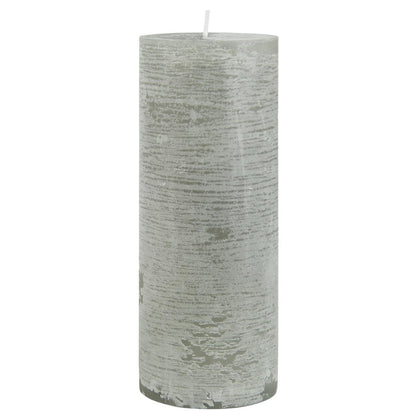 Vela Rústica Gris Claro Ø:7 H:18