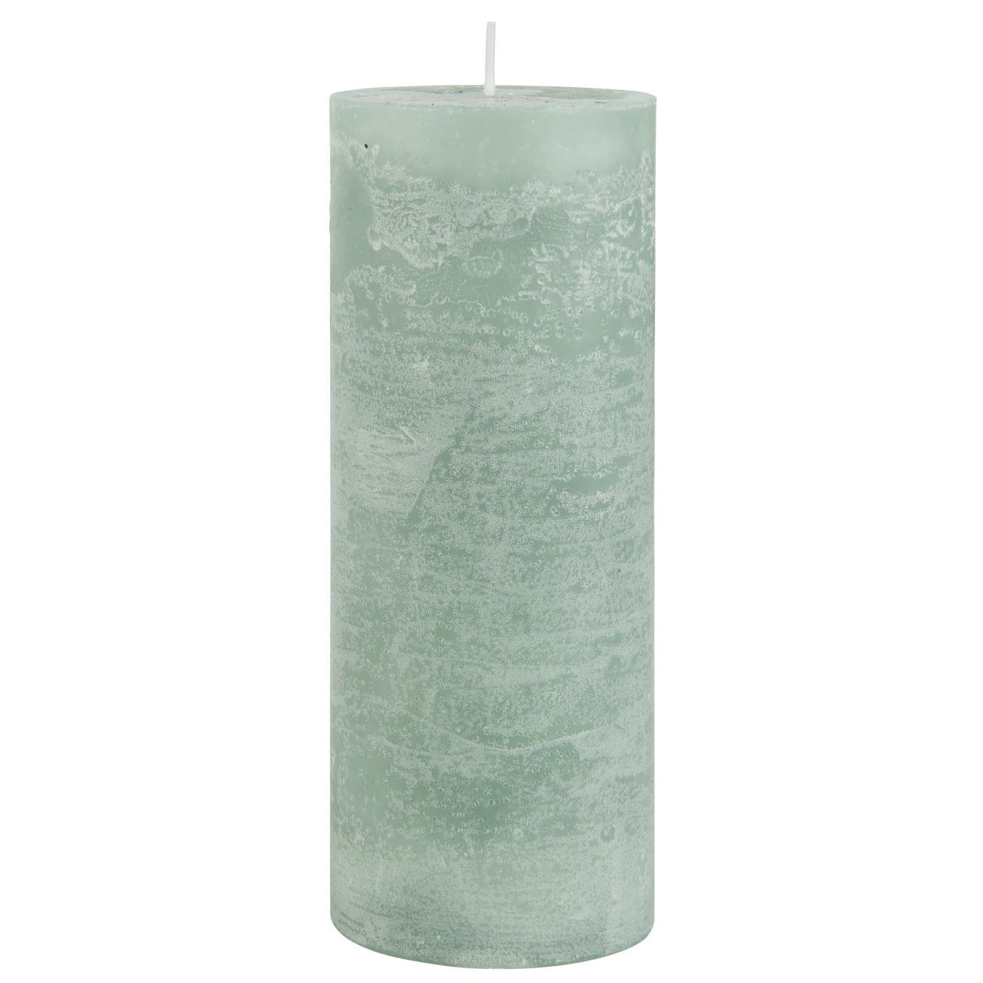 Vela Rústica Verde  Ø:7 H:18 cm