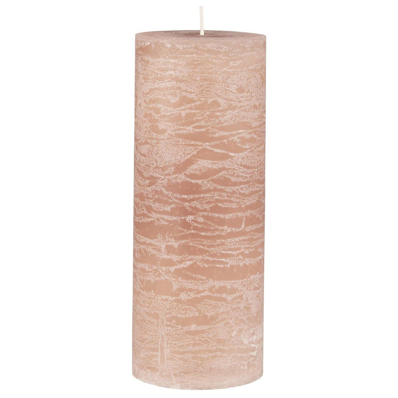 Vela Rústica Rosa Claro Ø:7 H:18 cm