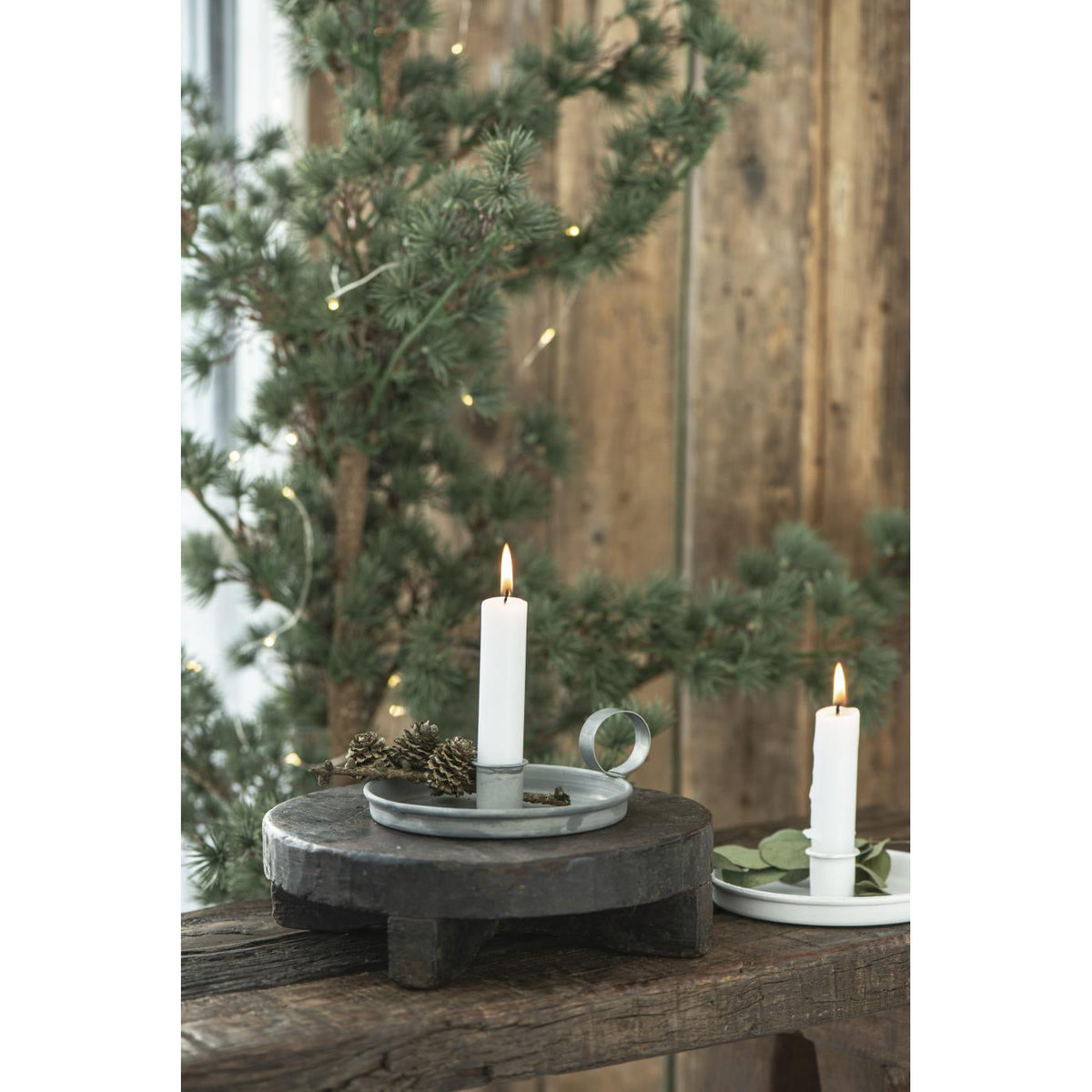 Candelabro Gris H: 5 Ø: 13 cm