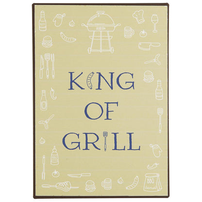 Letrero Metal: King of Grill H: 20 cm