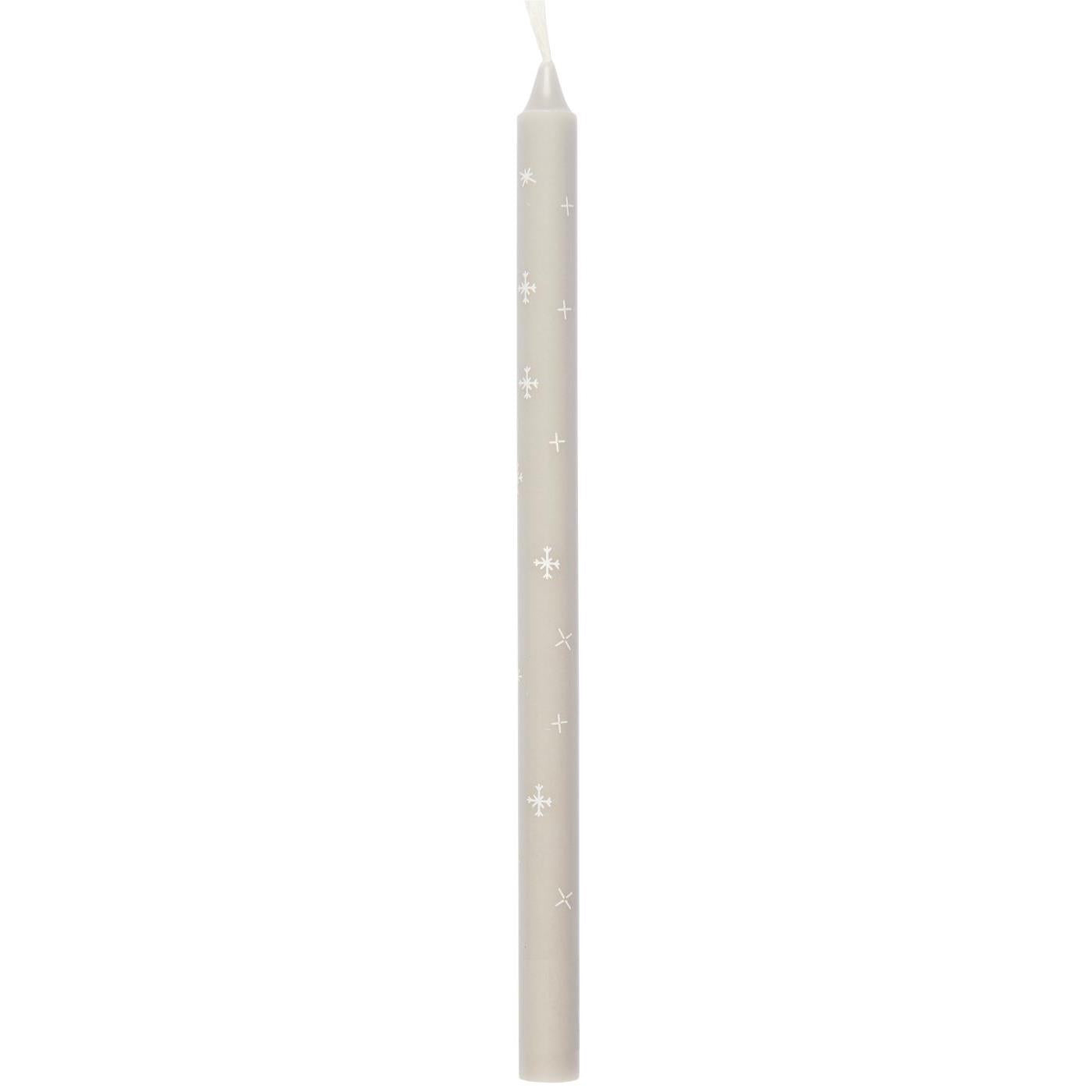 Vela Taper Diseño Copos de Nieve