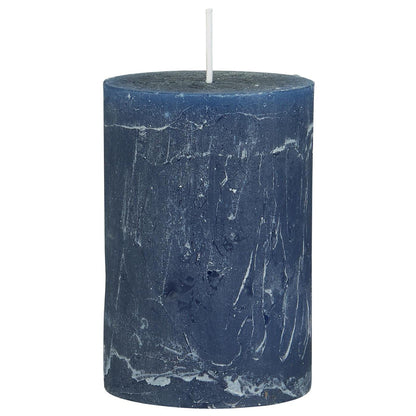Vela Rústica Azul Oscuro H:10 cm