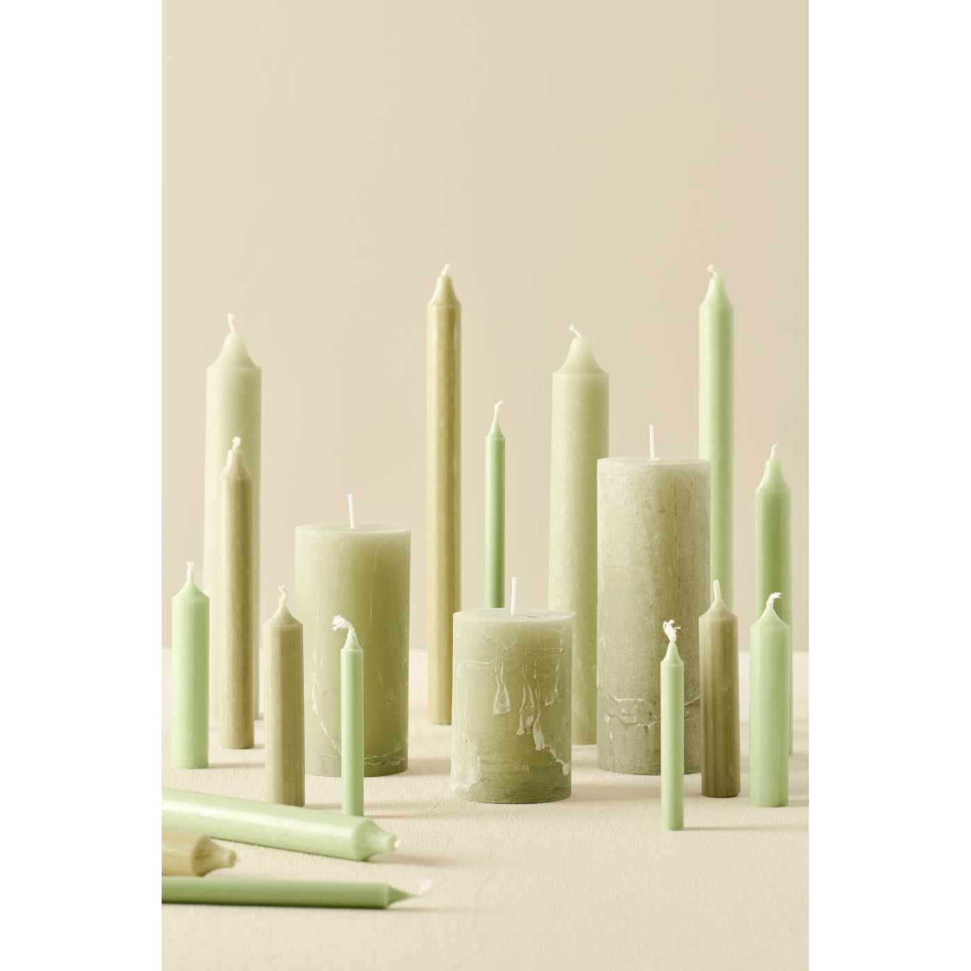 Vela Rústica Green Tea Ø:6.8 H:10 cm