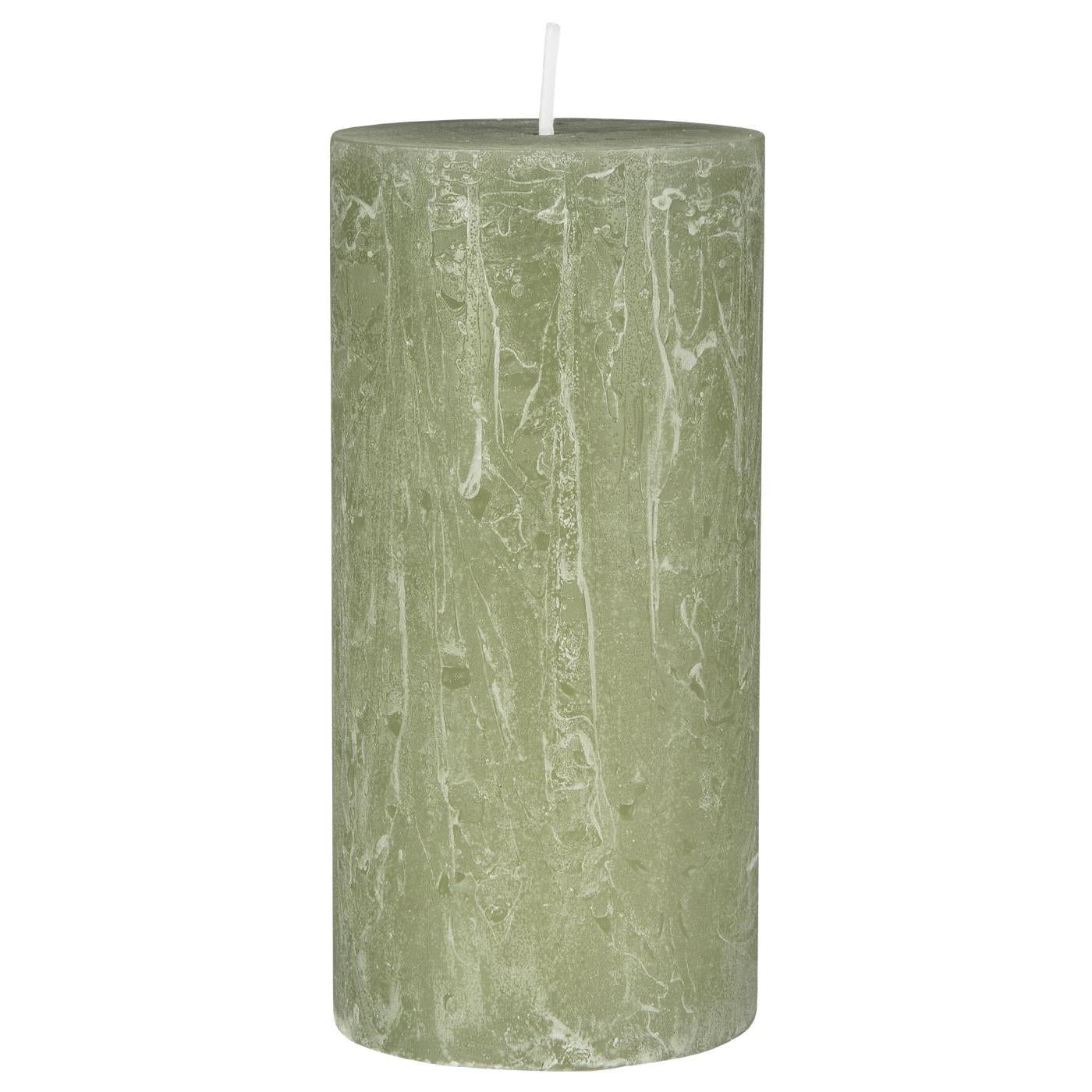 Vela Rústica Green Tea Ø:6.8 H:14 cm