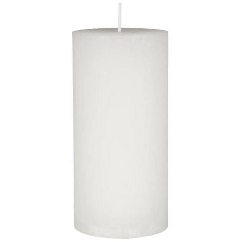 Vela Rústica Blanca Ø:6.8 H:14 cm