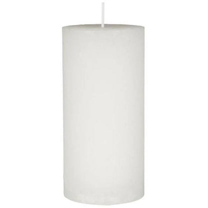 Vela Rústica Blanca Ø:6.8 H:14 cm