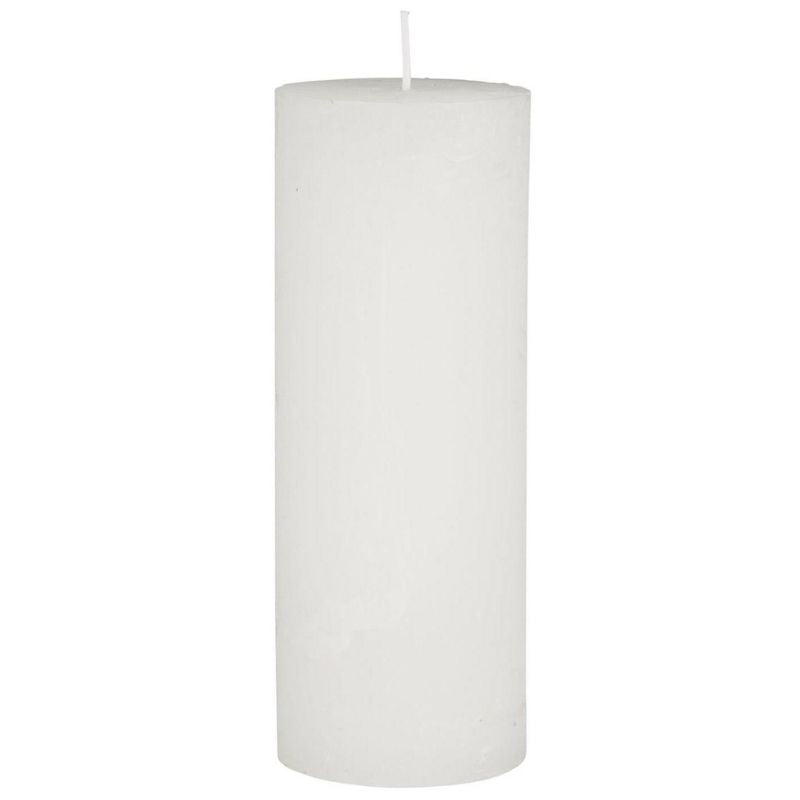 Vela Rústica Blanca Ø:6.8 H:18 cm