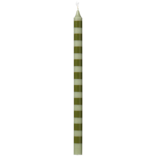 Vela Taper Bicolor Olive/ Verde Ø:1.3 H 20 cm