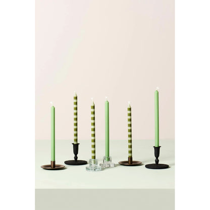 Vela Taper Bicolor Olive/ Verde Ø:1.3 H 20 cm