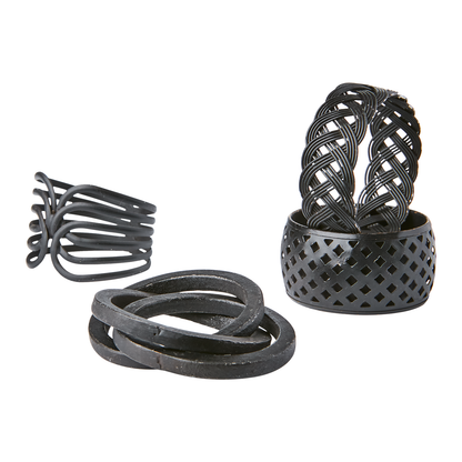 ODIN Servilletero, set de 4, Color negro