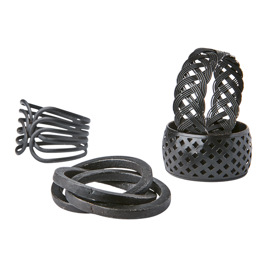 ODIN Servilletero, set de 4, Color negro