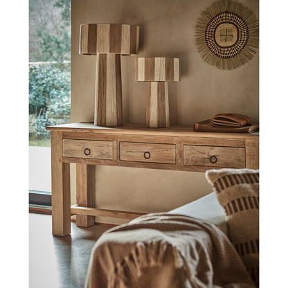 Lámpara de Mesa JULLAN L, Marfil/Natural H: 72 cm
