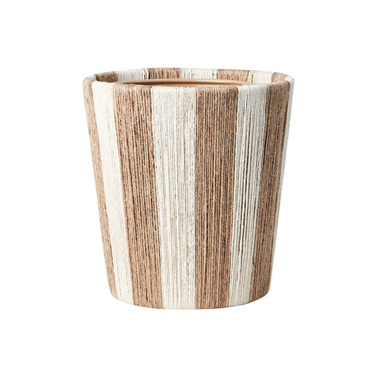 Maceta JULLAN, Marfil/Natural, Ø11/15xH15 cm