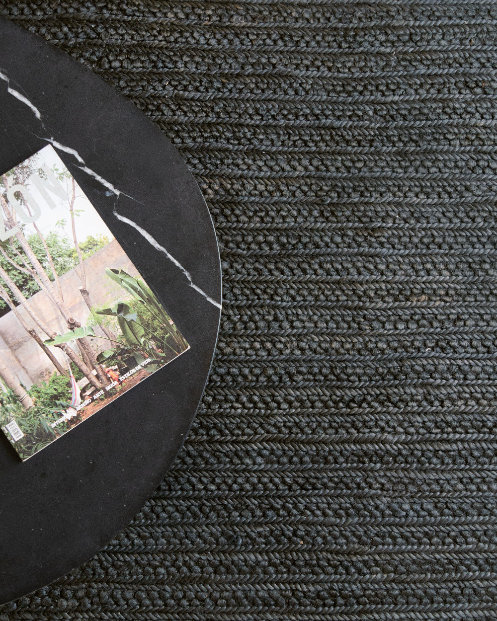 Alfombra Pali Yute Charbon 0,8x3,0 m