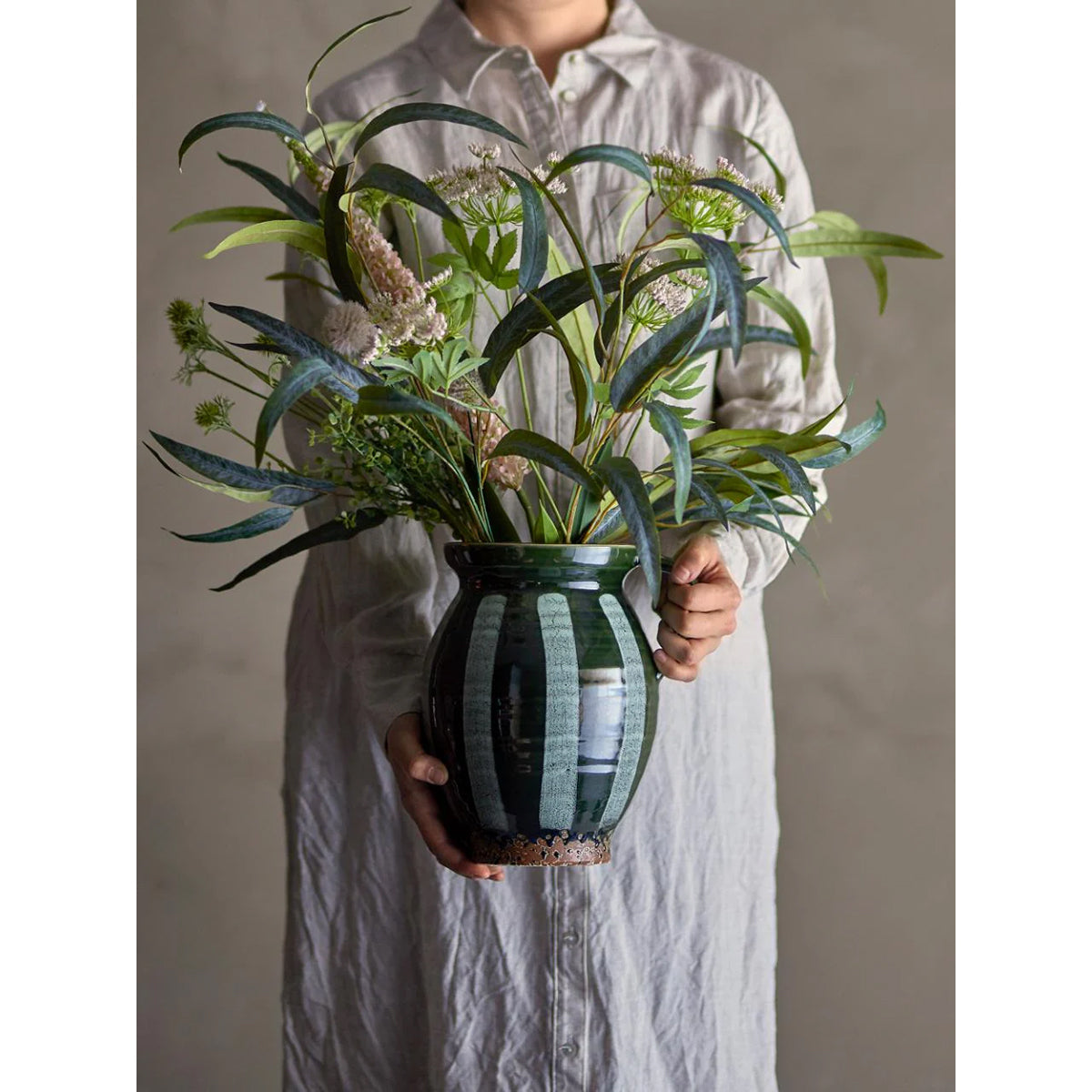 Florero Frigg Verde, L23xH26xW19 cm