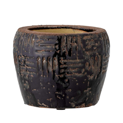 Florero Muan Negro, Ø14xH11 cm