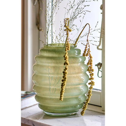 Florero Saihah Verde, Ø19xH24 cm