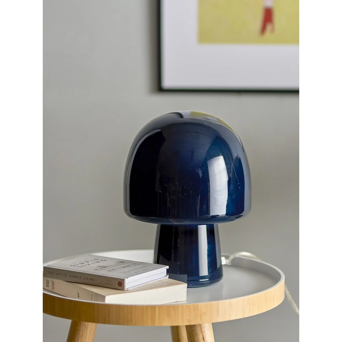 Lámpara de Mesa Paddy Azul, Ø20xH26,5 cm