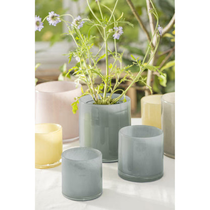 Florero / Pot Venecia Vidrio Azul H: 10 cm