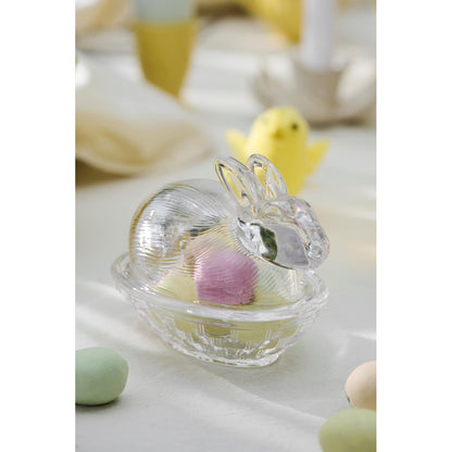 Conejo de Vidrio con Tapa