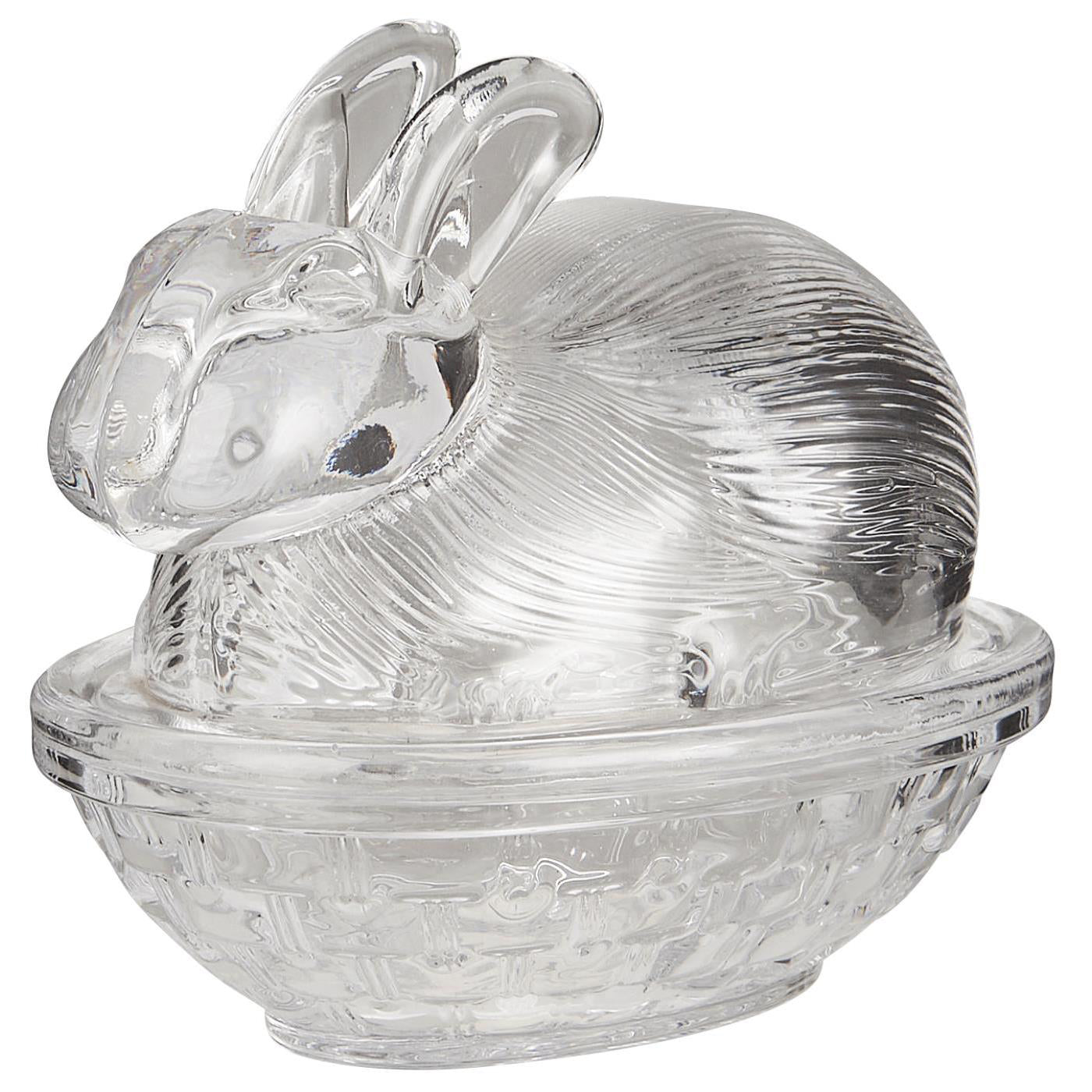 Conejo de Vidrio con Tapa