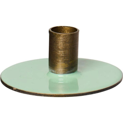 Candelabro Metálico Bicolor Verde H: 2,5 cm Ø: 6 cm