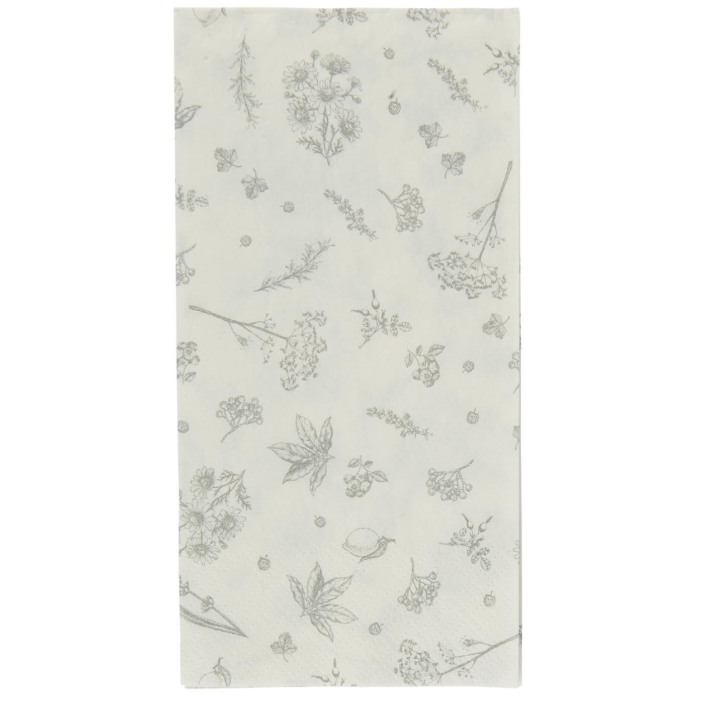 Servilletas Diseño Elementos Naturales Grey 16 unidades de 10x20 cm