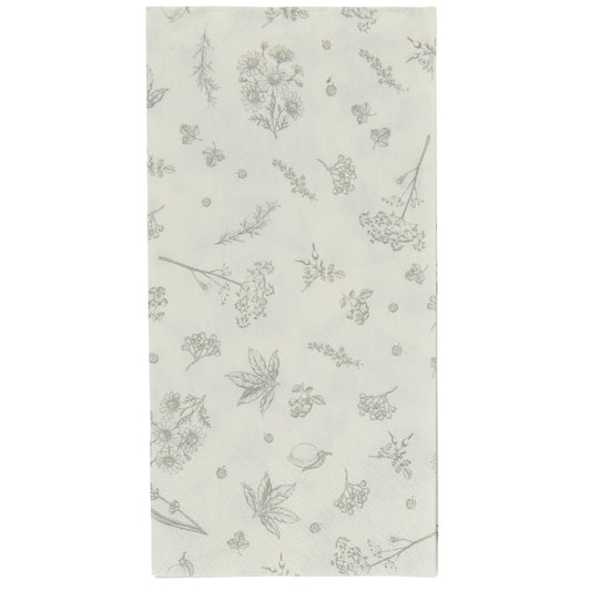 Servilletas Diseño Elementos Naturales Grey 16 unidades de 10x20 cm