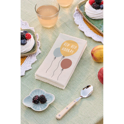 Servilletas Diseño Hip Hip Hooray 16 unidadess de 10x20 cm