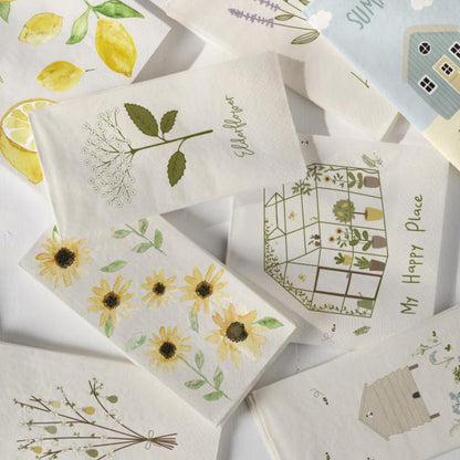 Servilletas con Diseño de Jardín 16 unidades de 10x20 cm