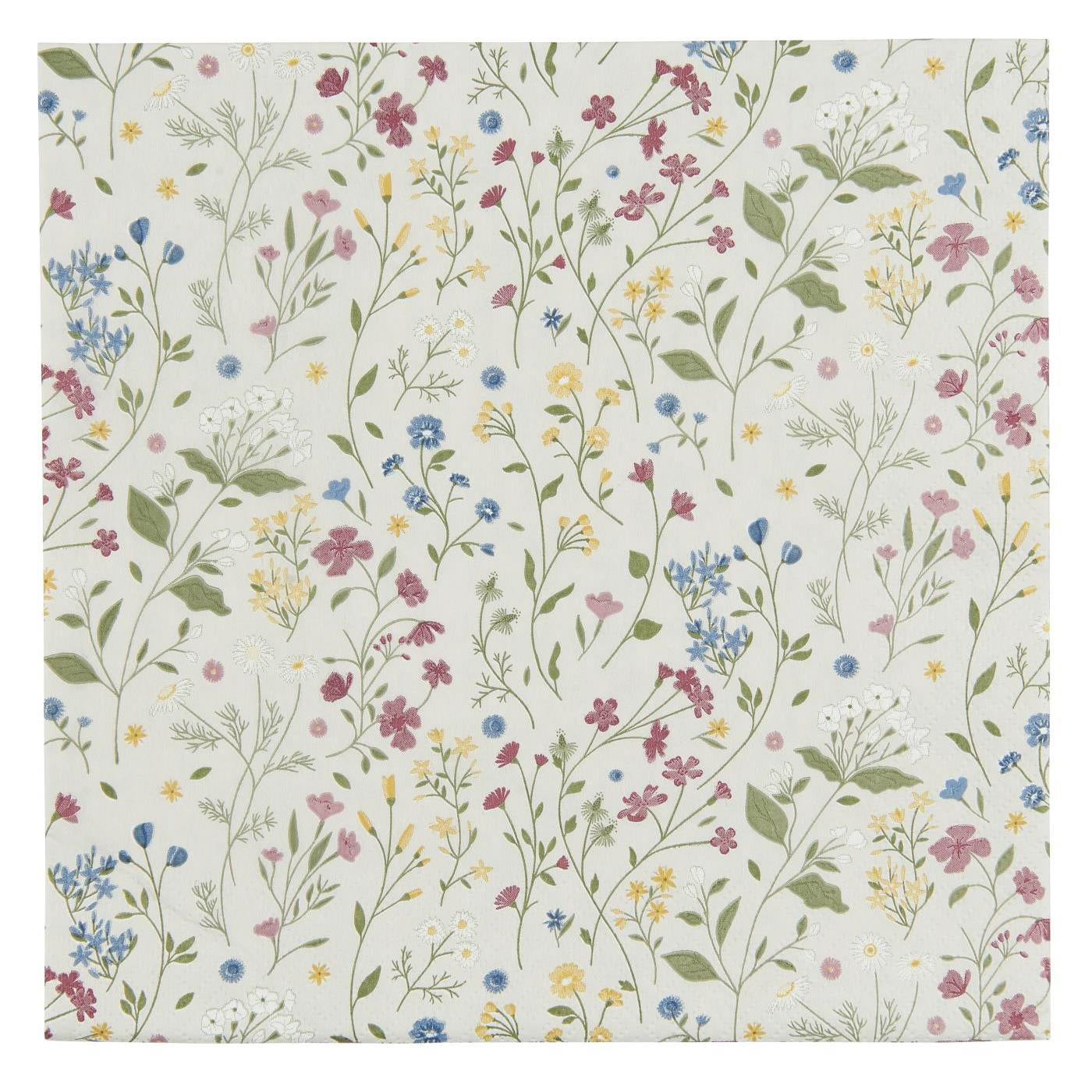 Servilletas con diseño de flores multicolores 50 unidades