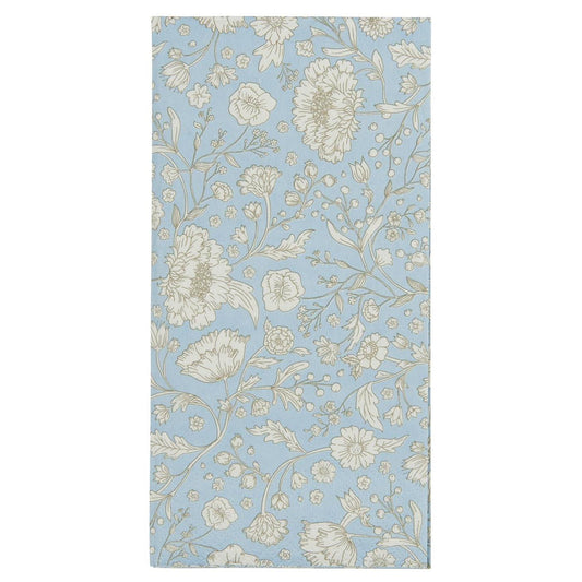 Servilletas con Diseño Flor Celeste Jardín Secreto 16 unidades de 10x20 cm