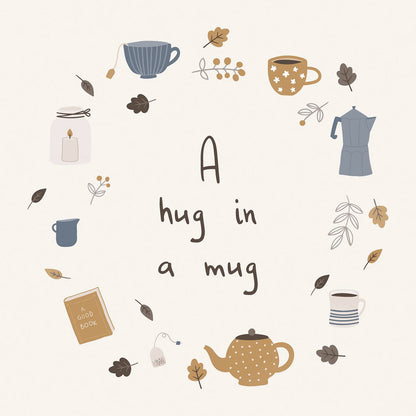 Servilletas Diseño A Hug in a Mug 20 unidades de 16,5x16,5 cm