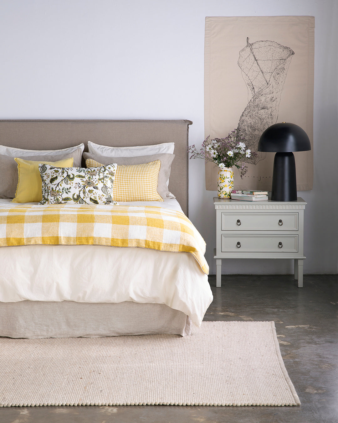 Funda Cojín Lino Piana Paille 45x45 cm