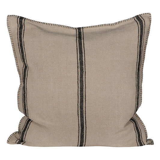 Funda Cojin Niza Natural/Negro 45x45 cm