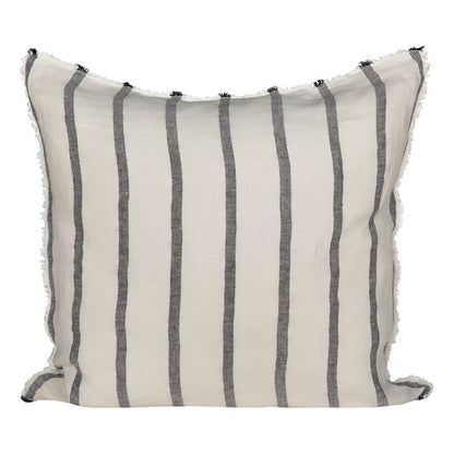 Funda Lino Somme Marfil/Negro 45x45 cm