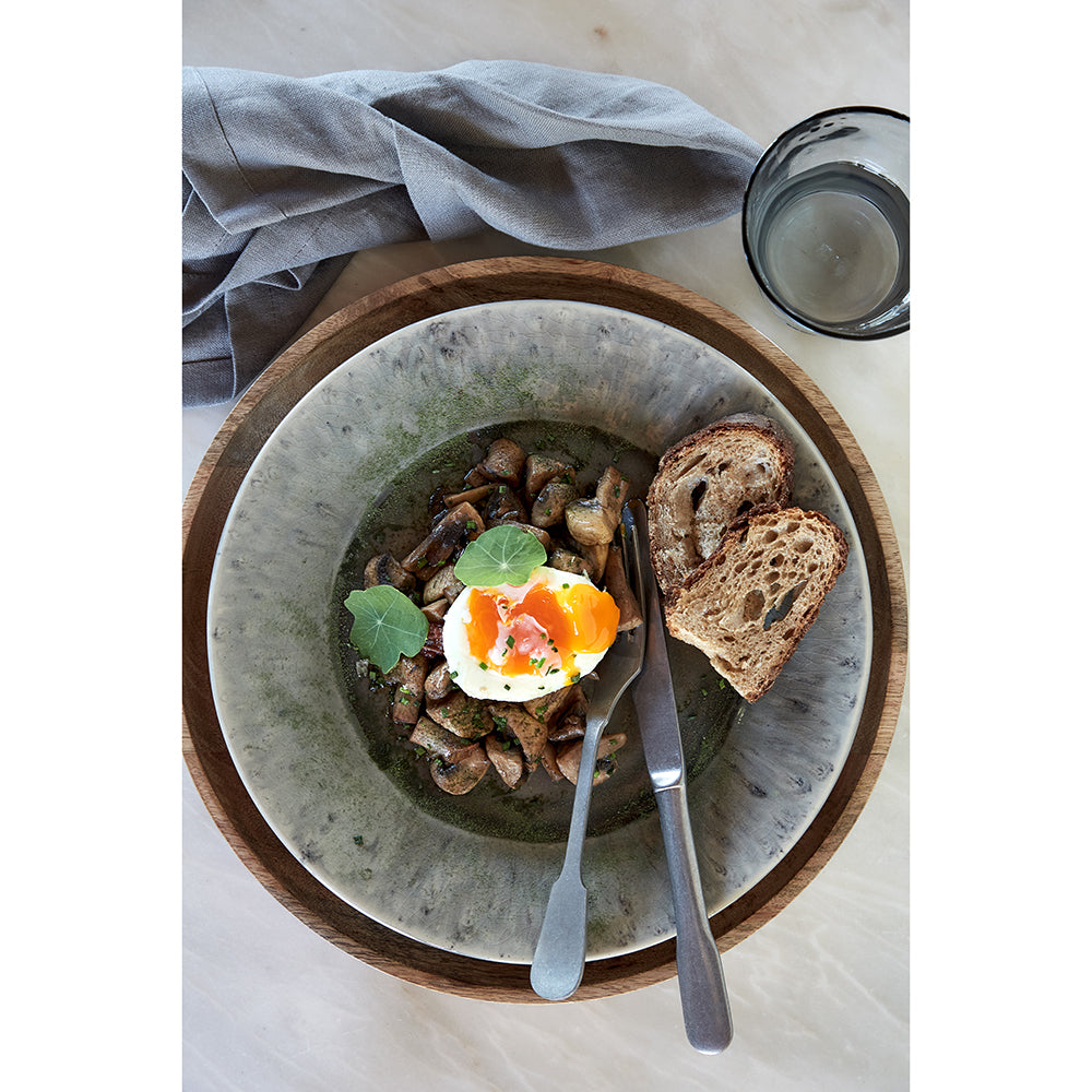 6 Platos Grande Madeira 27 cm