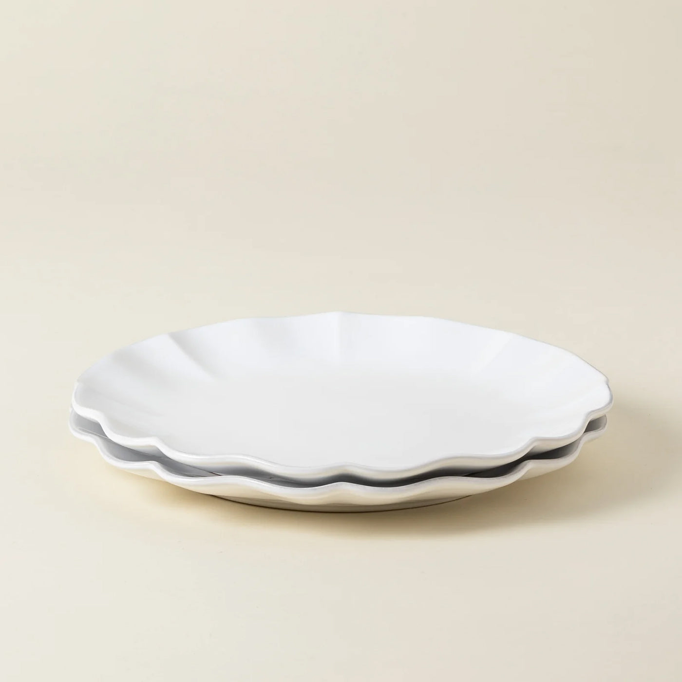 Set 6  Platos Grandes ROSA 28 cm Blanco
