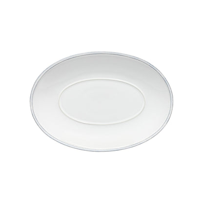 Plato Ovalado Friso 30 cm Blanco