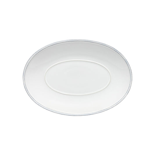 Plato Ovalado Friso 30 cm Blanco